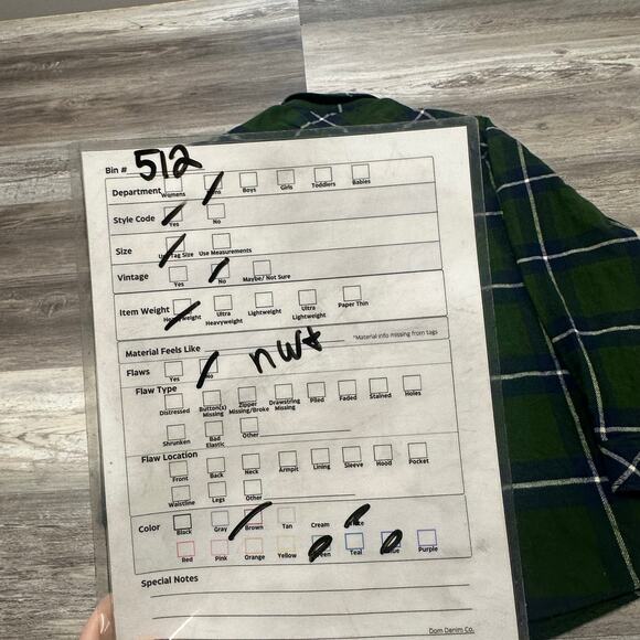 NWT CE Schmidt Workwear Flannel Madras check Green Mens 2XLT Button Up Shirt - Picture 8 of 11